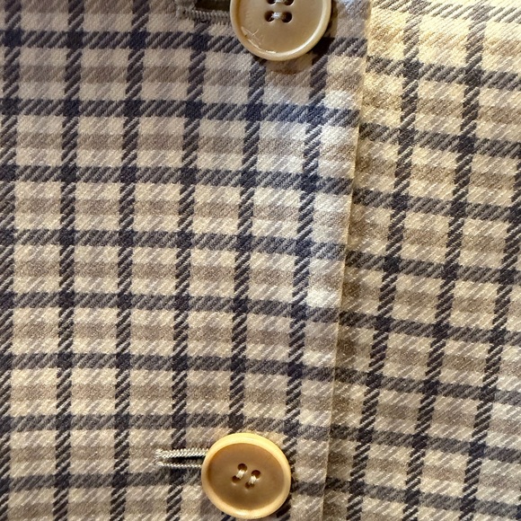 Vintage Aquascutum London 100% Wool Checkered Blazer Size 10/42 - Picture 5 of 12